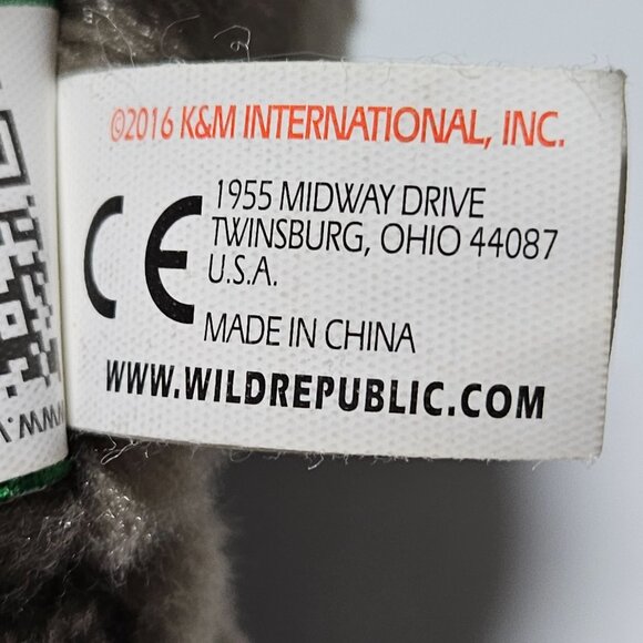 Wild Republic Elephant 15 inch Plush Gray Tusks Realistic Stuffed Animal Toy - Picture 7 of 9